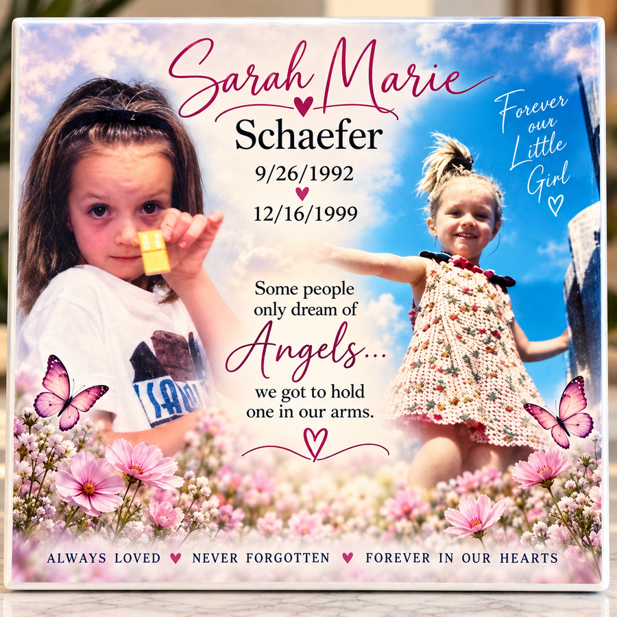 Personalized memorial keepsake, a cherished family remembrance